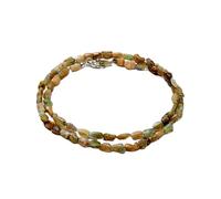 LKBEADS Natural Ethiopian Opal Bead Necklace Tumble Shape Yellow Fire Color Neck Accessory 4-6mm|Necklace 18 Inch Handmade Healing Crystal Beads Jewellery |LKSLF_NCK_00107