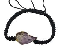 LKBEADS Natural Golden & Pink Ametrine Thread Bracelet |LK_STHB_0523 | Fancy Shape Gemstone Rough Cut Stone 7 Inch Adjustable Unisex Wristband Handmade Jewelry