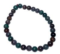 LKBEADS Natural green unakite gemstone 6mm stretch bracelet | 7 inch | multi color, round shape, smooth cut, stone | handmade jewelry |healing wristband | astology jewellery |LK_ESC_00043