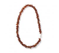 LKBEADS Natural Hessonite Bead Necklace Nugget Shape Orange Color Neck Accessory 8-10mm|Necklace 18 Inch Handmade Healing Crystal Beads Jewellery |LKSLF_NCK_00475