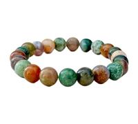 LKBEADS natural jasper gemstone 8mm|round shape smooth cut stone |7 inch|multicolor color stone |energy stretch bracelet | healing wristband | handmade jewelry | LK_WOSB_00672LK_WOSB_00672