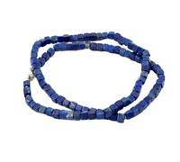 LKBEADS Natural Lapis Lazuli Bead Necklace Box Shape Blue Color Neck Accessory 5mm|Necklace 18 Inch Handmade Healing Crystal Beads Jewellery |LKSLF_NCK_00112