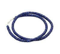 LKBEADS Natural Lapis Lazuli Bead Necklace Tyre Shape Blue Color Neck Accessory 5mm|Necklace 17 Inch Handmade Healing Crystal Beads Jewellery |LKSLF_NCK_00235