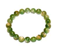 LKBEADS natural lepidolite gemstone 8mm|round shape smooth cut stone |8 inch|green color stone |stress relief stretch bracelet | peace wristband | handmade jewelry | LK_WOSB_00737LK_WOSB_00737