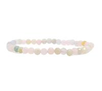 LKBEADS natural morganite gemstone 4mm|round shape faceted cut stone |6.5 inch|multicolor color stone |love stretch bracelet | compassion wristband | handmade jewelry | LK_WOSB_00927LK_WOSB_00927