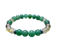 LKBEADS Natural Multi Gemstone 8 mm | Round Shape, Smooth Cut Stone | 7 Inch | Multicolor Color Gem | With Silver Metal |dhan yog stretch bracelet | success wristband | handmade jewelry |LK_BRC_03307