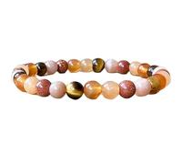 LKBEADS natural multi gemstone gemstone 6mm|round shape smooth cut stone |6.5 inch|multicolor color stone |energy stretch bracelet | healing wristband | handmade jewelry | LK_WOSB_00522LK_WOSB_00522