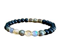 LKBEADS natural multi gemstone gemstone 6mm|round shape smooth cut stone |7 inch|multicolor color stone |energy stretch bracelet | healing wristband | handmade jewelry | LK_WOSB_00580LK_WOSB_00580