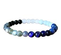 LKBEADS natural multi gemstone gemstone 6mm|round shape smooth cut stone |7 inch|multicolor color stone |energy stretch bracelet | healing wristband | handmade jewelry | LK_WOSB_00538LK_WOSB_00538