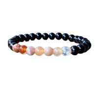 LKBEADS natural multi gemstone gemstone 6mm|round shape smooth cut stone |8 inch|multicolor color stone |energy stretch bracelet | healing wristband | handmade jewelry | LK_WOSB_00505LK_WOSB_00505
