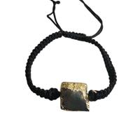 LKBEADS Natural Multi Labradorite Thread Bracelet |LK_STHB_0097 | Fancy Shape Gemstone Rough Cut Stone 7 Inch Adjustable Unisex Wristband Handmade Jewelry
