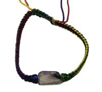 LKBEADS Natural Multi Tourmaline Thread Bracelet |LK_STHB_0482 | Fancy Shape Gemstone Rough Cut Stone 7 Inch Adjustable Unisex Wristband Handmade Jewelry