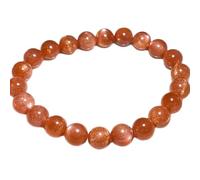 LKBEADS natural orange moonstone gemstone 8mm|round shape smooth cut stone |7 inch|orange color stone |energy stretch bracelet | healing wristband | handmade jewelry | LK_WOSB_00405LK_WOSB_00405