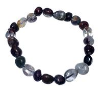 LKBEADS Natural picture jasper gemstone 10x8mm stretch bracelet | 7 inch | multi color, tumble shape, smooth cut, stone | handmade jewelry |healing wristband |LK_ESC_00053
