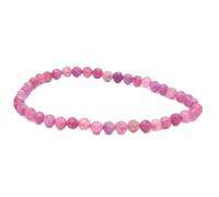 LKBEADS natural pink tourmaline gemstone 4mm|round shape faceted cut stone |8 inch|pink color stone |energy stretch bracelet | healing wristband | handmade jewelry | LK_WOSB_00937LK_WOSB_00937