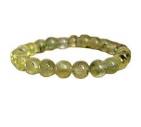 LKBEADS natural prehnite gemstone 8mm|round shape smooth cut stone |8 inch|green color stone |energy stretch bracelet | healing wristband | handmade jewelry | LK_WOSB_00069LK_WOSB_00069