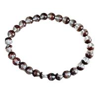 LKBEADS natural quartz gemstone 7mm|round shape smooth cut stone |7.5 inch|multicolor color stone |energy stretch bracelet | healing wristband | handmade jewelry | LK_WOSB_00385LK_WOSB_00385