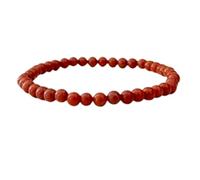 LKBEADS natural red jasper gemstone 4mm|round shape smooth cut stone |7 inch|red color stone |energy stretch bracelet | healing wristband | handmade jewelry | LK_WOSB_00681LK_WOSB_00681