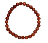 LKBEADS natural red jasper gemstone 6mm|round shape smooth cut stone |8 inch|red color stone |energy stretch bracelet | healing wristband | handmade jewelry | LK_WOSB_00816LK_WOSB_00816