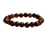 LKBEADS natural tigers eye gemstone 8mm|round shape smooth cut stone |7 inch|red color stone |confidence stretch bracelet | courage wristband | handmade jewelry | LK_WOSB_00022LK_WOSB_00022