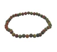 LKBEADS natural unakite jasper gemstone 4mm|round shape smooth cut stone |7.5 inch|multicolor color stone |energy stretch bracelet | healing wristband | handmade jewelry | LK_WOSB_00938LK_WOSB_00938