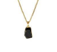 LKBEADS Naturel Green Tourmaline Gemstone Brass Pendant Necklace Fancy Shape With Cable Chain Attracts Wealth Enhances Love Handmade Jewelry Heart Chakra Prosperity & Harmony Locket |LK_SGMP_0283