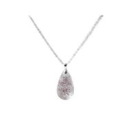 LKBEADS Naturel Super Seven Gemstone 925 Sterling Silver Pendant Necklace Pear Shape With Cable Chain Protection Wealth & Growth Handmade Jewelry Spiritual Power Balance Locket |LK_SGMP_0002