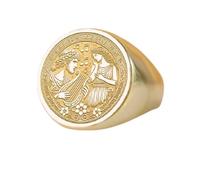 LKBEADS orpheus and eurydice signet ring plated sterling silver| greek mythology| 925 sterling silver gold plated |LK_PDR_00661_5