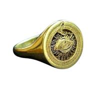 LKBEADS ouroboros ring| evil eye signet ring woman| snake jewelry| serpent pinky men| all seeing gift| gift for him| her| 925 sterling silver gold plated |LK_PDR_00746_9.5