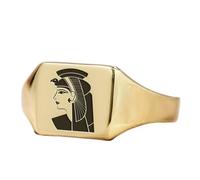 LKBEADS queen of egypt ring in square shape | 925 sterling silver gold plated | gift jewelry,vintage style signet ring's hypoallergenic handmade jewellery|LK_PDR_01373_5