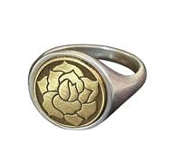 LKBEADS rose ring| flower pinky floral art nouveau jewelry| romantic symbol signet vintage statement gift for him| her| 925 sterling silver silver plated |LK_PDR_00791_5.5