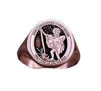 LKBEADS saint christopher ring| christian saints signet ring women| catholic pinky men| religious jewelry| gifts| for men| 925 sterling silver silver plated |LK_PDR_00373_9.5