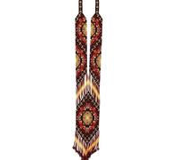 LKBEADS Solar Medallion Ukrainian Gerdan Necklace With Earring Set Seed Beads Traditional Jewellery Multi Color Handmade Strand Beaded Ukrain Jewelry |LK_UKRN_0361