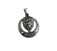 LKBEADS Stainless Steel Celtic Lion 33X33mm Pendant Silver Plated Charm Necklace Without Chain Handmade For Men & Women Power Symbol Meaningful Jewelry |LK_SSC_0123