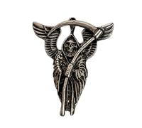 LKBEADS Stainless Steel Grim Reaper 55X45mm Pendant Silver Plated Charm Necklace Without Chain Handmade For Men & Women Power Symbol Meaningful Jewelry |LK_SSC_0032