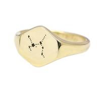 LKBEADS star map sign ring in hexagon shape | 925 sterling silver gold plated | gift jewelry,vintage style signet ring's hypoallergenic handmade jewellery|LK_PDR_00890_5