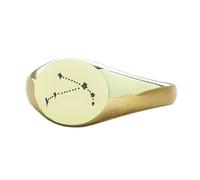 LKBEADS star map sign ring in round shape | 925 sterling silver gold plated | gift jewelry,vintage style signet ring's hypoallergenic handmade jewellery|LK_PDR_00895_9.5