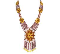 LKBEADS Sunburst Star Ukrainian Gerdan Necklace Seed Beads Traditional Jewellery Multi Color Handmade Strand Beaded Ukrain Jewelry |LK_UKRN_0737