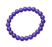 LKBEADS Tanzanite Quartz 8mm Gemstone Bracelet Round Shape Stone Smooth Cut Bead Wristband 7 Inch Blue Color Fashion Handmade Jewellery Gift For Men & Women |42BRC_LK_0042