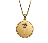 LKBEADS The Anu uardian Engraving Pendant Necklace Made In 925 Sterling Silver Gold Plated Charm With 18 "Cable Chain Handmade Jewelry For Men Women |LKD_EGP_00657