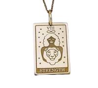 LKBEADS The Strength Engraving Pendant Necklace Made In 925 Sterling Silver Gold Plated Charm With 18 "Cable Chain Handmade Jewelry For Men Women |LKD_EGP_00101