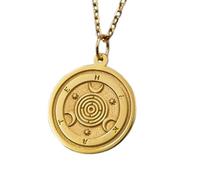 LKBEADS Triple Moon Embossed Pendant Necklace Made in 925 Sterling Silver With Gold Plating 18" Cable Chain Round Shape Charm For Unisex Handmade Jewelry |LK_EMBO_00523
