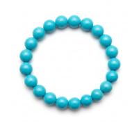 LKBEADS Turquoise Bracelet Beaded Stretch Elastic Band Unisex Jewelry for Men Women Protection Luck Communication Energy Fashion Daily Wear 7 Inch