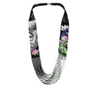 LKBEADS Water Lily Maiden Ukrainian Gerdan Necklace Seed Beads Traditional Jewellery Multi Color Handmade Strand Beaded Ukrain Jewelry |LK_UKRN_0388