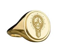 LKBEADS witch light bulb signet ring| fantasy jewelry| oval engraved celestial surreal gift jewelry| 925 sterling silver gold plated |LK_PDR_00560_11.5