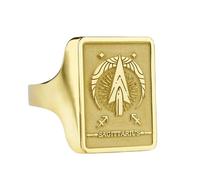 LKBEADS zodiac sign tarot card ring| rectangle ring for men & women| sagittarius birthday gift| 925 sterling silver gold plated |LK_PDR_00303_12.5