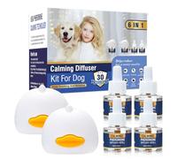LKBHGF Dog Calming Pheromones Diffuser 6 in 1 Kit Appeasing Pheromone Diffuser to Calm (2 Plug in+4 Pack 48ml Refill) for Anxiety Relief Reduce Aggression Fighting Barking Stress 120 Day Supply