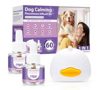 LKBHGF Dog Pheromones Calming Diffuser 3 in 1 Advanced Kit Appeasing Pheromone Diffuser to Calm Pet (1 Plug in+2x48ml Refill) for Anxiety Relieve Relief Reduce Aggression Fighting Stress (Tasteless)