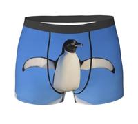 LKBNMCVRE Cute Penguin Men'S Boxer Briefs Stylish Full Print & Reversible Design With Comfortable Stretch Fabric For All Day Wear Black