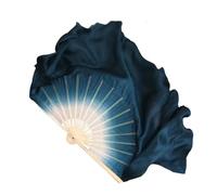 LKDCNUP Belly Dance Fan,Silk Veils Long Dark Blue Gradient Veil Chinese Traditinal Hand Dye